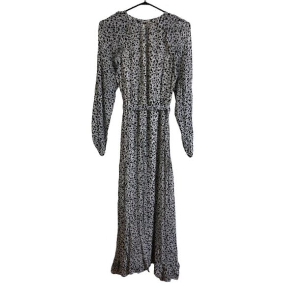 NWOT Little Moon Black & White Florals Print Verbenna Maxi Dress - Picture 6 of 12
